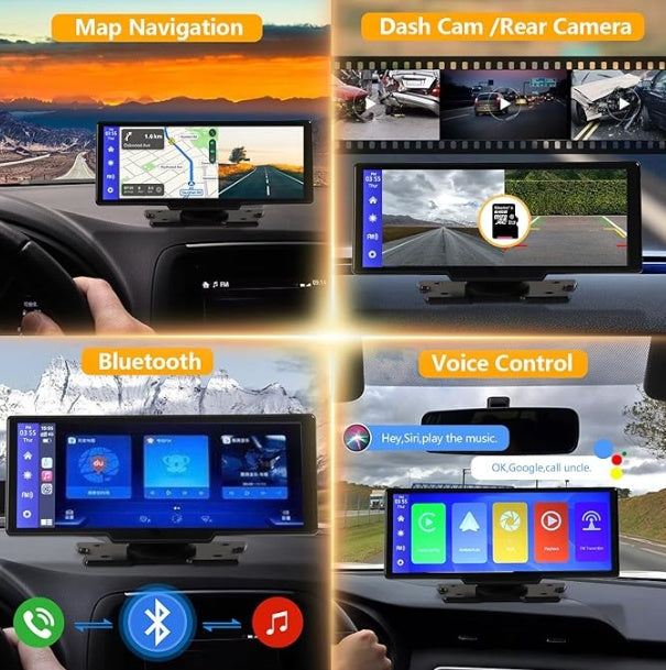Portable Wireless Carplay With 2.5K Camera