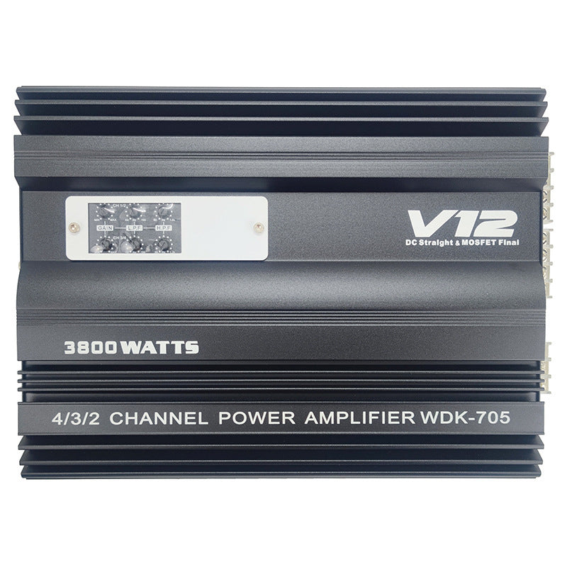 V12 Car Audio High-power Aluminum Alloy Shell Car Amplifier