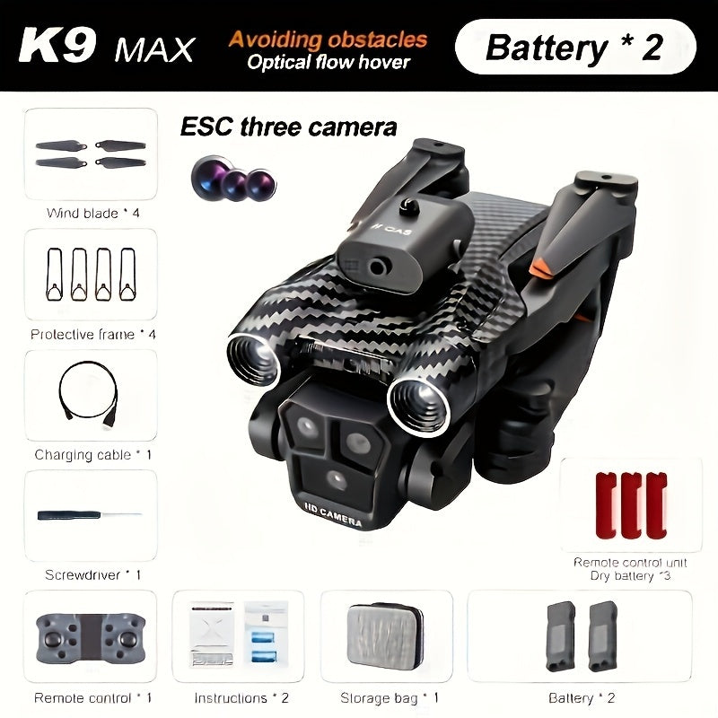 K90 Max GPS Drone 8k Professional HD 3 Camera Aerial Photography Drone With 360 Obstacle Avoidance Remote Control Quadcopter Drone