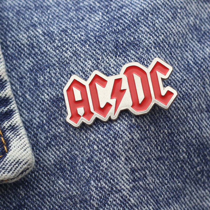 AC/DC Music Lapel Pushpin Retro Heavy Metal Music Badge